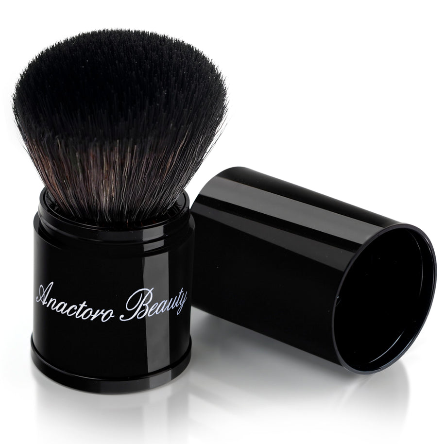 Retractable Kabuki Makeup Brush, Soft High-Density Bristles for Blush, Bronzer, Buffing, Highlighter Flawless Face Powder