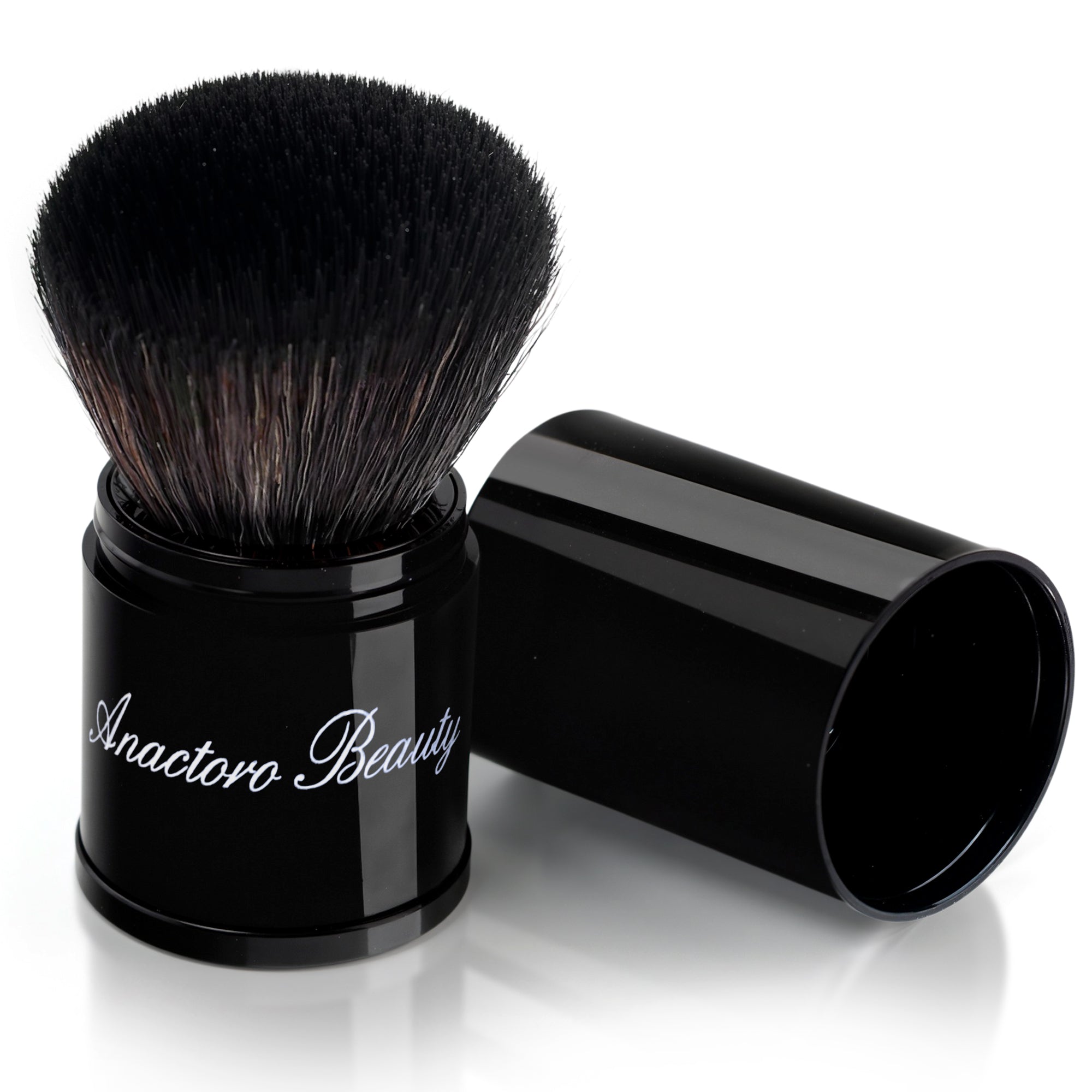 Retractable Kabuki Makeup Brush, Soft High-Density Bristles for Blush, Bronzer, Buffing, Highlighter Flawless Face Powder