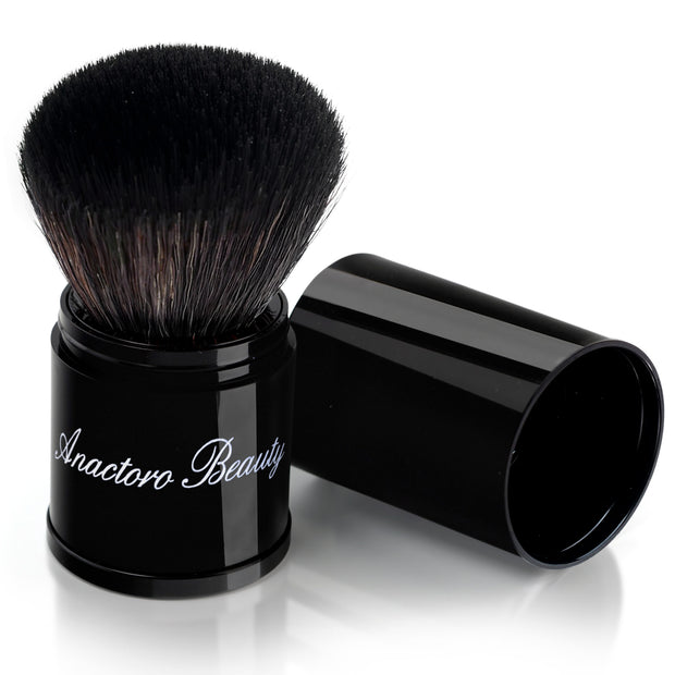 Retractable Kabuki Makeup Brush, Soft High-Density Bristles for Blush, Bronzer, Buffing, Highlighter Flawless Face Powder