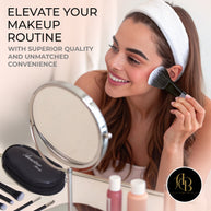 Travel Makeup Brushes Set, Portable 10 Mini Brushes - Foundation, Blush, Eyeshadow, Eyeline, Powder, Small Purse size!