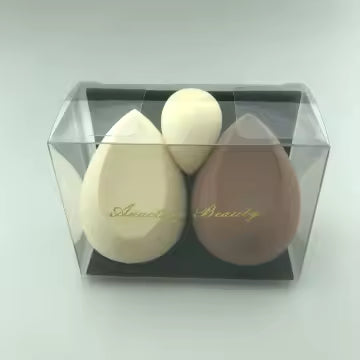 Makeup Sponge Set - 3pcs Rare Blender for Liquid, Cream and Powder, Latex Free Vegan Sponge