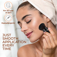 Retractable Kabuki Makeup Brush, Soft High-Density Bristles for Blush, Bronzer, Buffing, Highlighter Flawless Face Powder