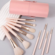 11 pieces High-End Professional Makeup Brushes Set with storage bucket - Blush Powder Eyeshadow Eyebrow Foundation Beauty Makeup Tool
