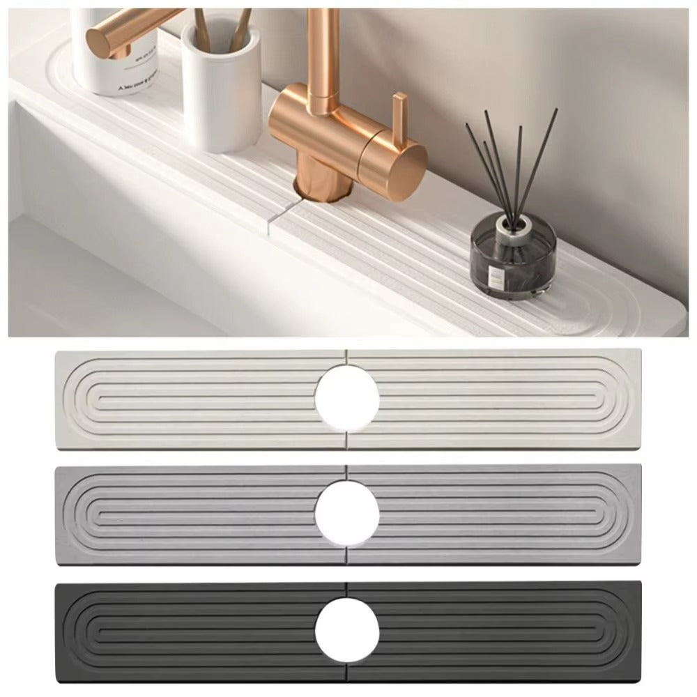 Super Absorbent Fast Drying Faucet Mat Diatom Mud Reusable Faucet Drain Pad Non-Slip Moisture-proof Counter Protector