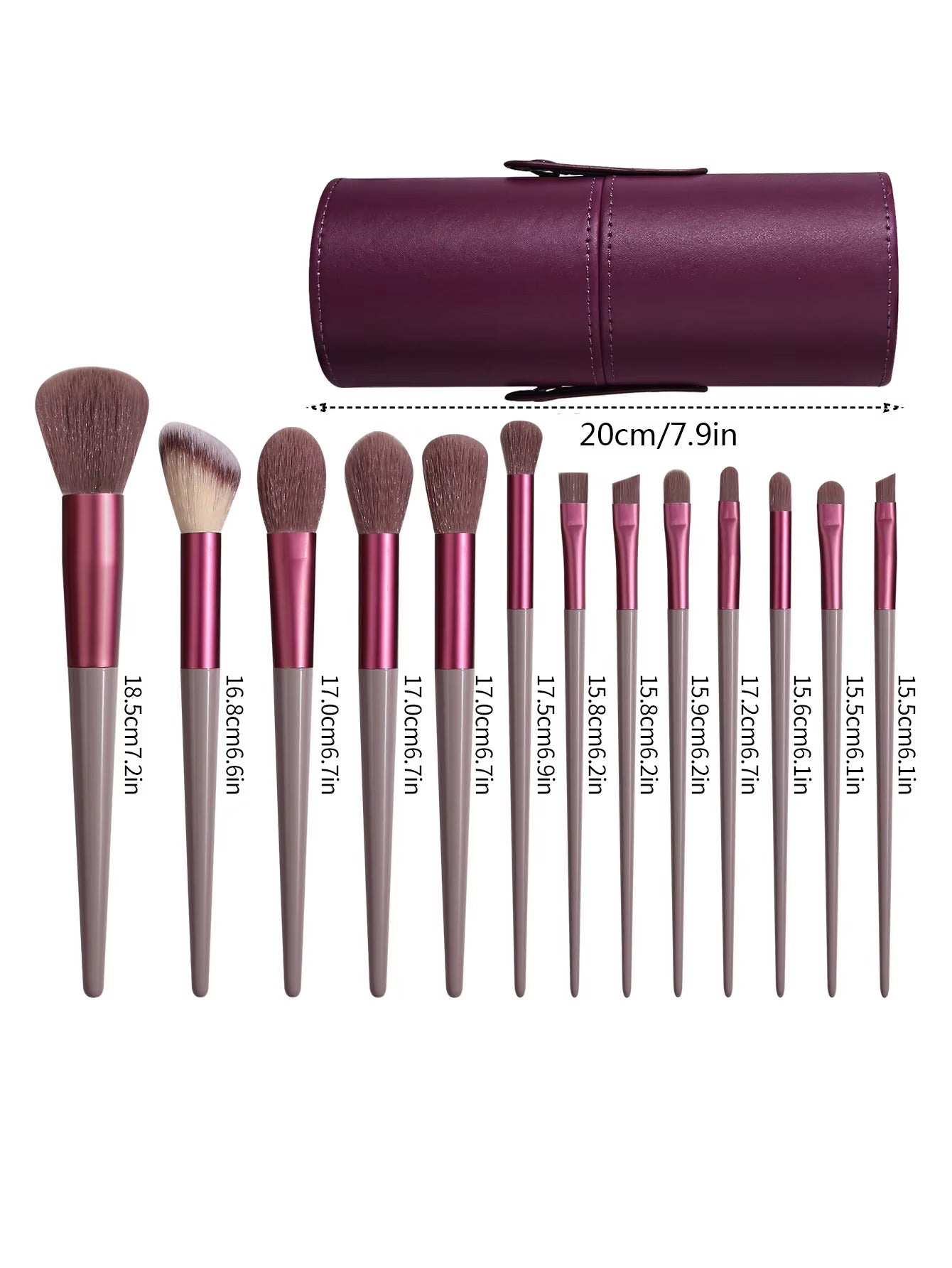 13 pieces of Professional Makeup Brushes Set Soft Fluffy Foundation Eyeshadow Concealer Blending Blush Brush Kabuki and bucket storage