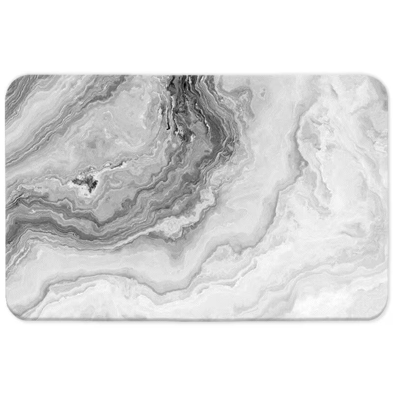 Diatomite Carpet Home Decor Bathroom Porch Imitation Marble Texture Absorbent, Non-Slip And Dirt-Resistant, Easy To Clean