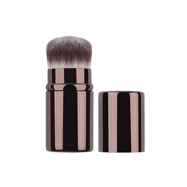 1pc Retractable Brush Makeup Brush Powder Blusher Powder Brush Mini Multi-function Portable With Aluminum Handle