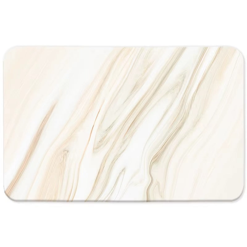 Diatomite Carpet Home Decor Bathroom Porch Imitation Marble Texture Absorbent, Non-Slip And Dirt-Resistant, Easy To Clean