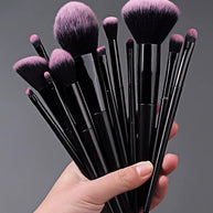 17 pieces makeup tools set -  12 face makeup brush set and 4 Makeup Sponges with 1 bucket storage