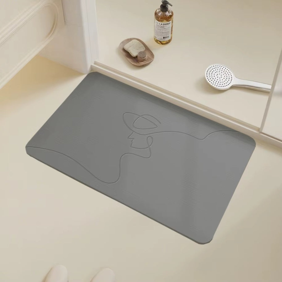 Indoor Diatomite Stone Bath Mat Diatom Mud Soft Mat Water Absorption Quick Drying Diatomite Stone Shower Mat Entryway Rugs