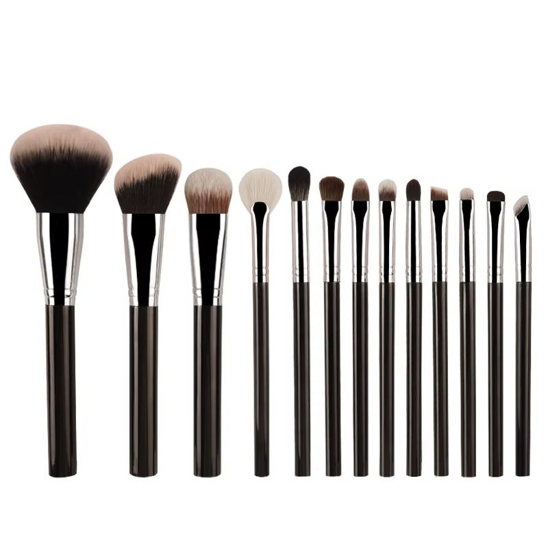 13-Piece Vegan Makeup Brush Set Hypoallergenic Soft Synthetic Brushes for Eye Contouring & Full Face,Professional Cosmetic Tools