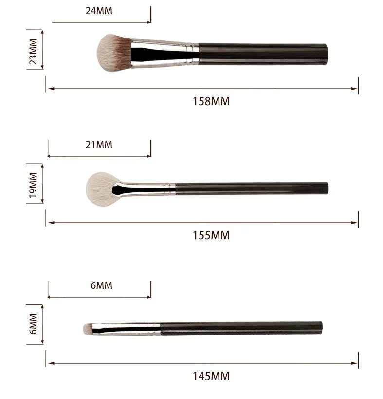 13-Piece Vegan Makeup Brush Set Hypoallergenic Soft Synthetic Brushes for Eye Contouring & Full Face,Professional Cosmetic Tools
