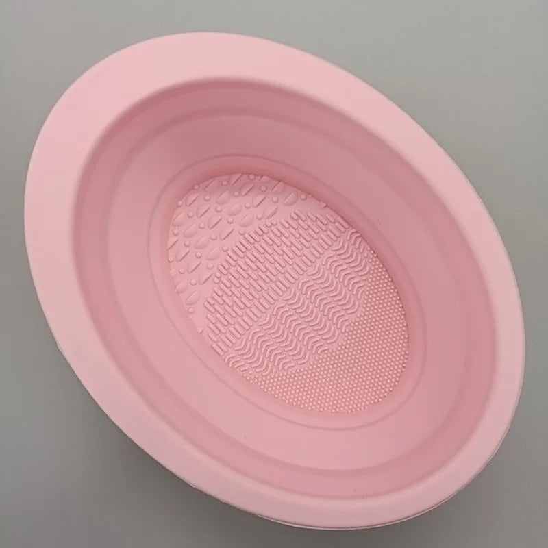 Silicone Makeup Brush Cleaner Bowl Foldable Clean Mat Cosmetic Foundation Eyeshadow Powder Brushes Cleaner Tools Makeup Supplies