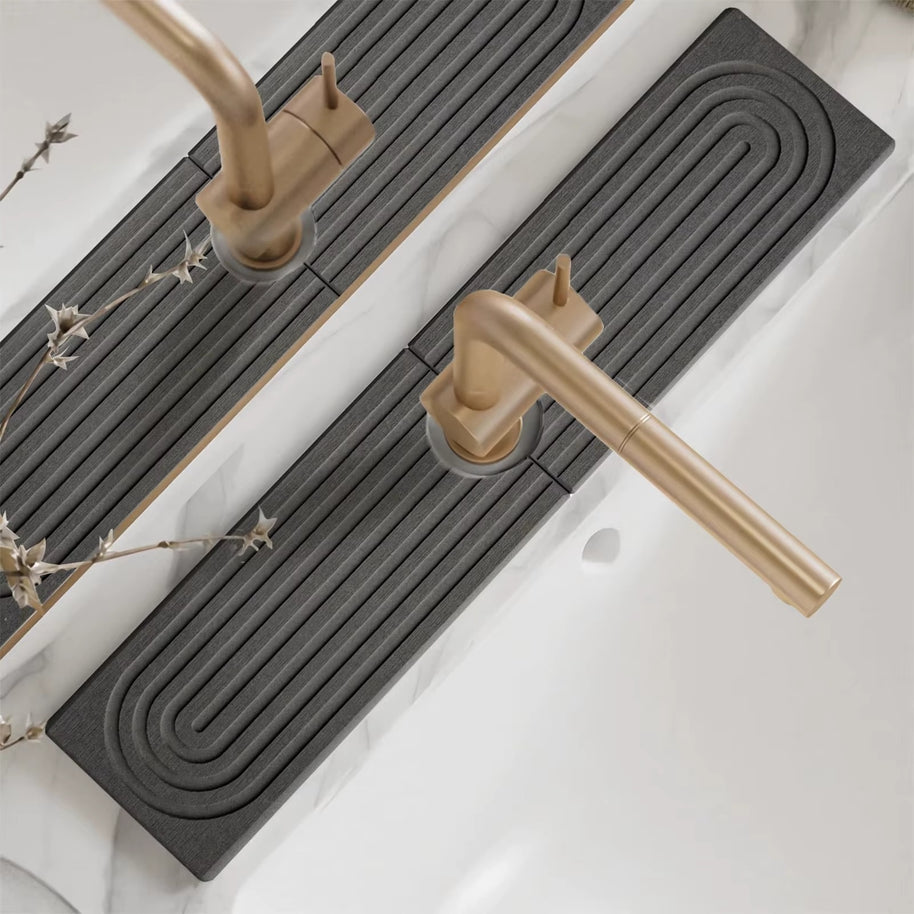 Super Absorbent Fast Drying Faucet Mat Diatom Mud Reusable Faucet Drain Pad Non-Slip Moisture-proof Counter Protector