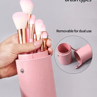 12 pieces multi-functional makeup brush set and large-capacity covered storage bucket