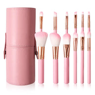 12 pieces multi-functional makeup brush set and large-capacity covered storage bucket