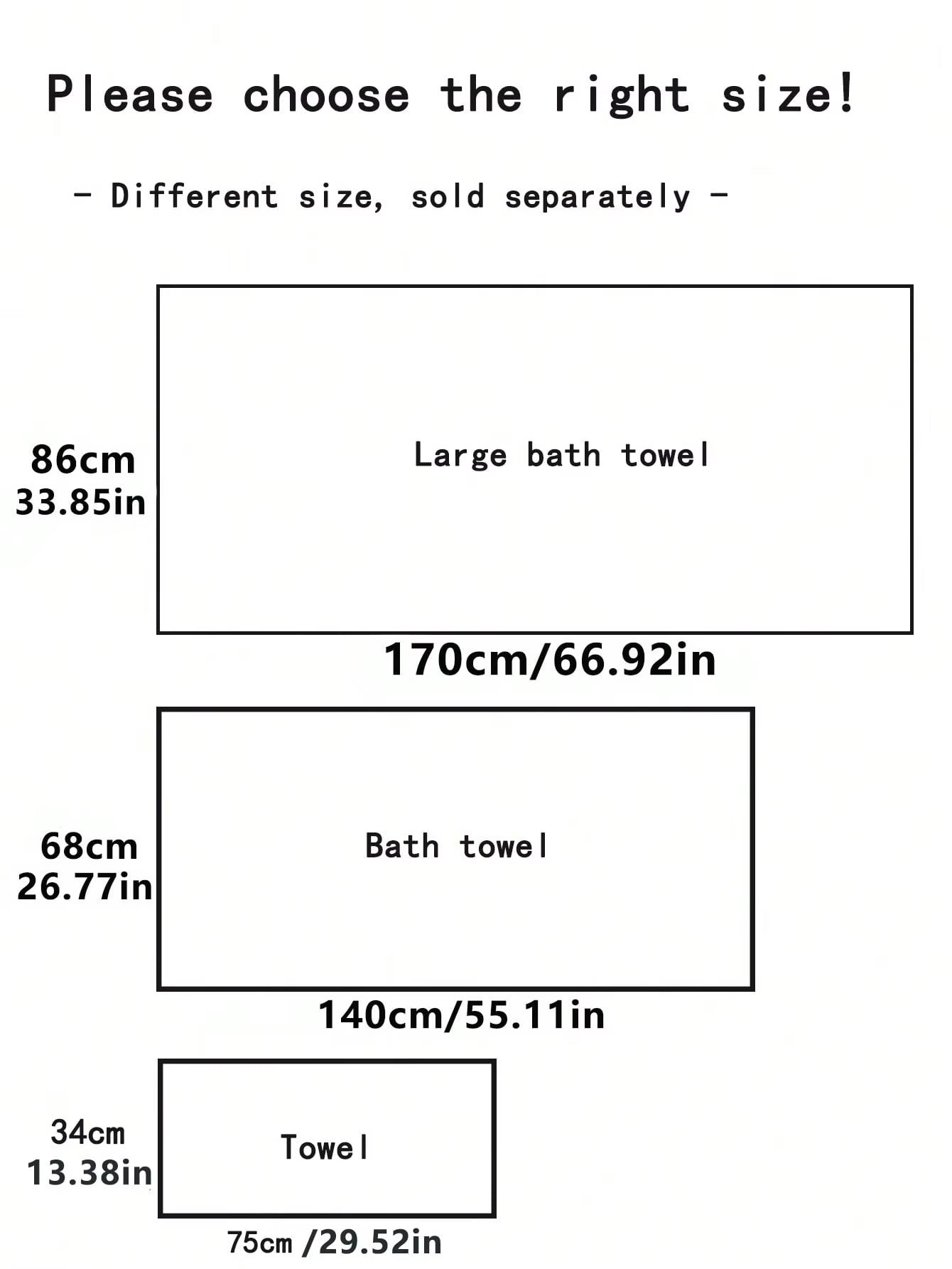 White Polyester Bath Towel with Gold Stripe Design, Soft Absorbent Quick-Dry, 70x140cm & 34x75cm