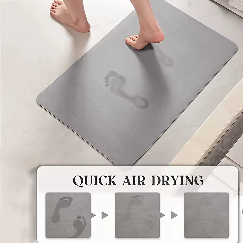 Diatomaceous earth kitchen mat L-shaped non-slip mat shower room doormat absorbent mat household doormat