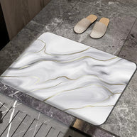 Diatomite Carpet Home Decor Bathroom Porch Imitation Marble Texture Absorbent, Non-Slip And Dirt-Resistant, Easy To Clean