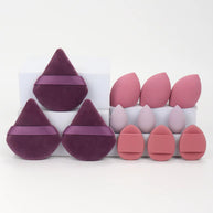 12-Piece All-Purpose Makeup Sponge Set, Made of 3 Loose Powder Puffs, 3 Mini Air Cushion Puffs, 3 Beauty Eggs and 3 Mini Beauty