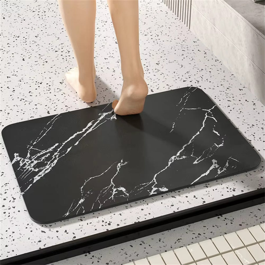 Bathroom Rug Bath Diatomite Stone PU Floor Mat Non Slip Quick Dry Pad Shower Toilet Rug Doormat Washable