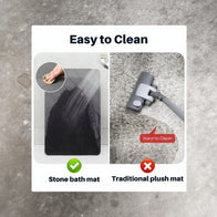 Quick Drying Stone Bath Mat, Diatomaceous Bathroom Mats Non Slip Stone, Quick Dry Diatomaceous Earth Bath Mat Super Absorbent