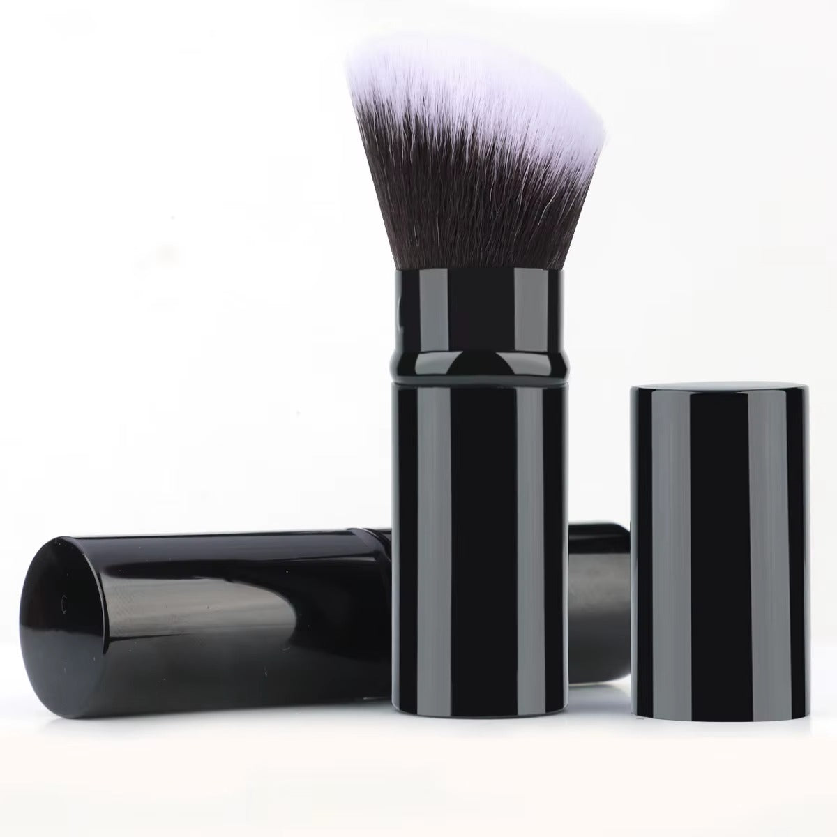 1pc Retractable Brush Makeup Brush Powder Blusher Powder Brush Mini Multi-function Portable With Aluminum Handle