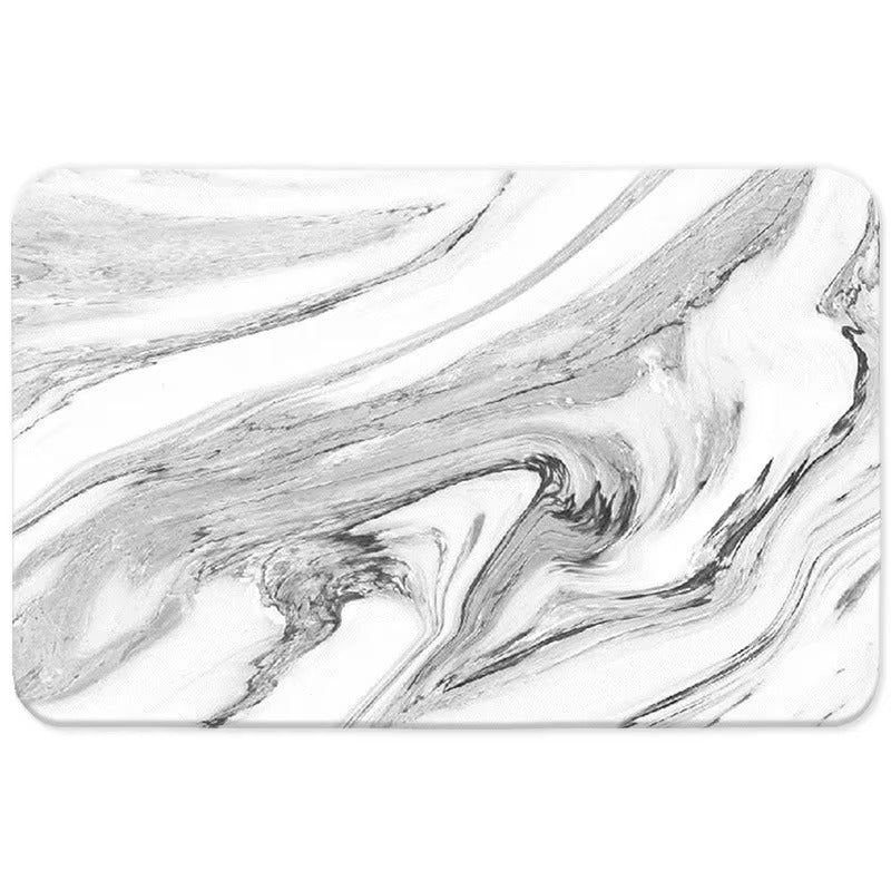 Diatomite Carpet Home Decor Bathroom Porch Imitation Marble Texture Absorbent, Non-Slip And Dirt-Resistant, Easy To Clean