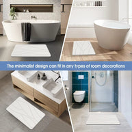 Stone Bath Mat Diatomaceous Earth Shower Mat Non-Slip Super Absorbent Diatomite Stone Bath Mats for Bathroom Floor Quick Drying
