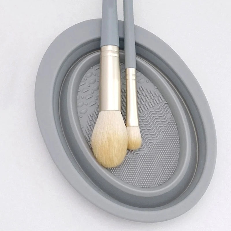 Silicone Makeup Brush Cleaner Bowl Foldable Clean Mat Cosmetic Foundation Eyeshadow Powder Brushes Cleaner Tools Makeup Supplies