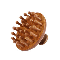 Sandalwood Massage Comb Finger Ring Comb Head Meridian Comb Scalp Massager Anti-Static Wooden Brush Guasha Tool for Full Body