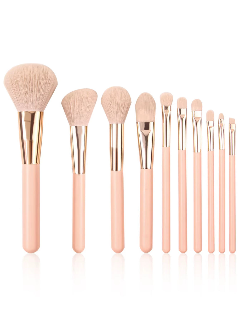 11 pieces High-End Professional Makeup Brushes Set with storage bucket - Blush Powder Eyeshadow Eyebrow Foundation Beauty Makeup Tool