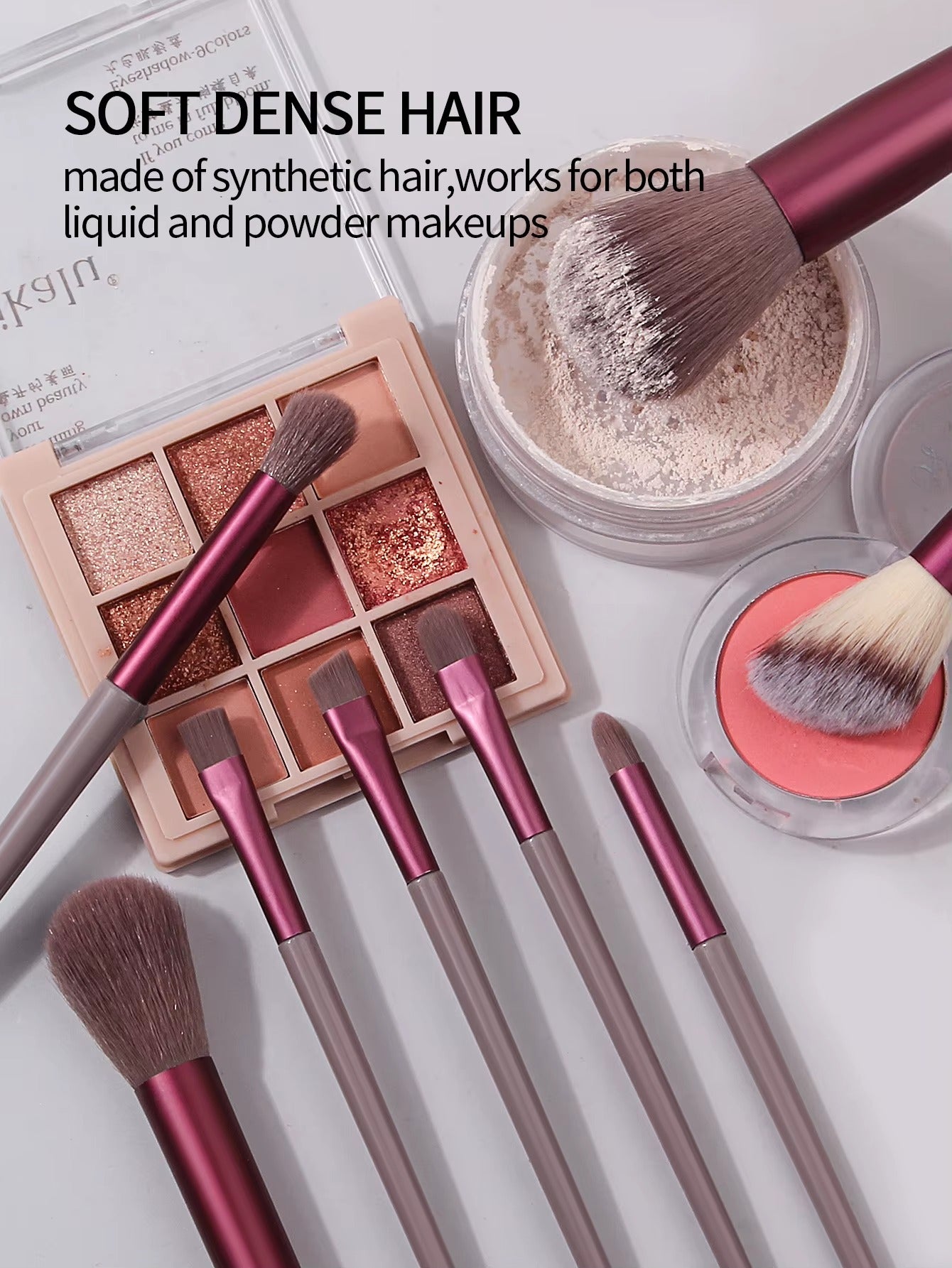 13 pieces of Professional Makeup Brushes Set Soft Fluffy Foundation Eyeshadow Concealer Blending Blush Brush Kabuki and bucket storage