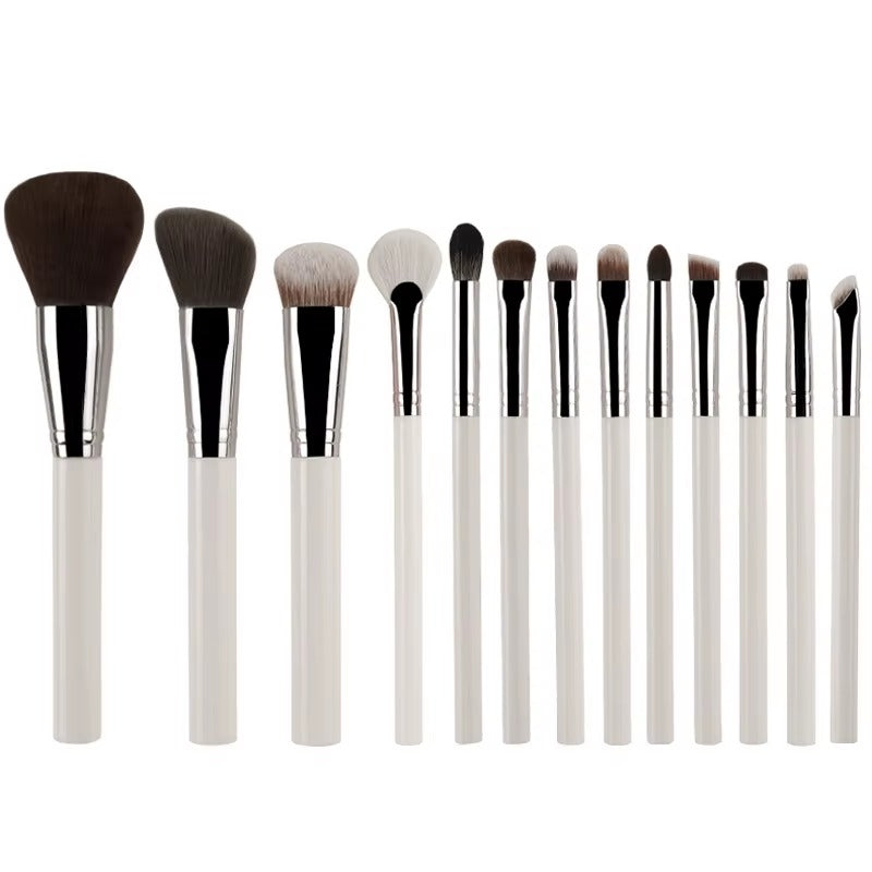 13-Piece Vegan Makeup Brush Set Hypoallergenic Soft Synthetic Brushes for Eye Contouring & Full Face,Professional Cosmetic Tools