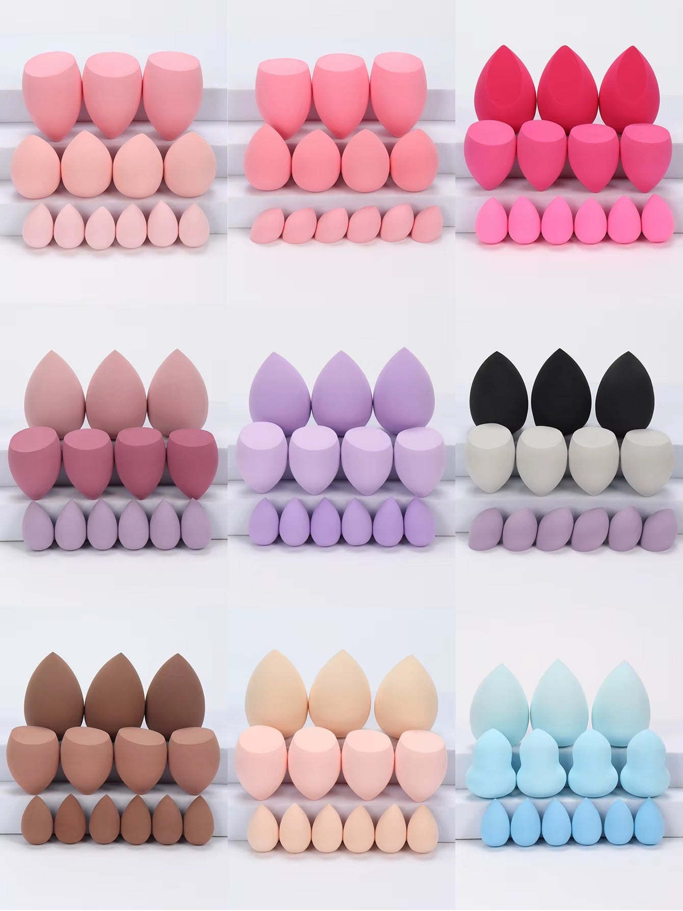 13 Pieces Large, Medium and Small Makeup Sponges, Which Become Larger When Exposed to Water