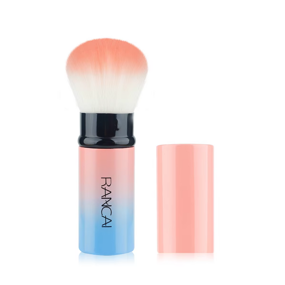 1pc Retractable Brush Makeup Brush Powder Blusher Powder Brush Mini Multi-function Portable With Aluminum Handle