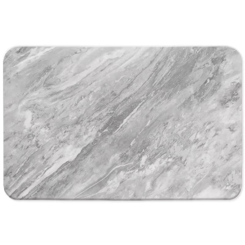 Diatomite Carpet Home Decor Bathroom Porch Imitation Marble Texture Absorbent, Non-Slip And Dirt-Resistant, Easy To Clean