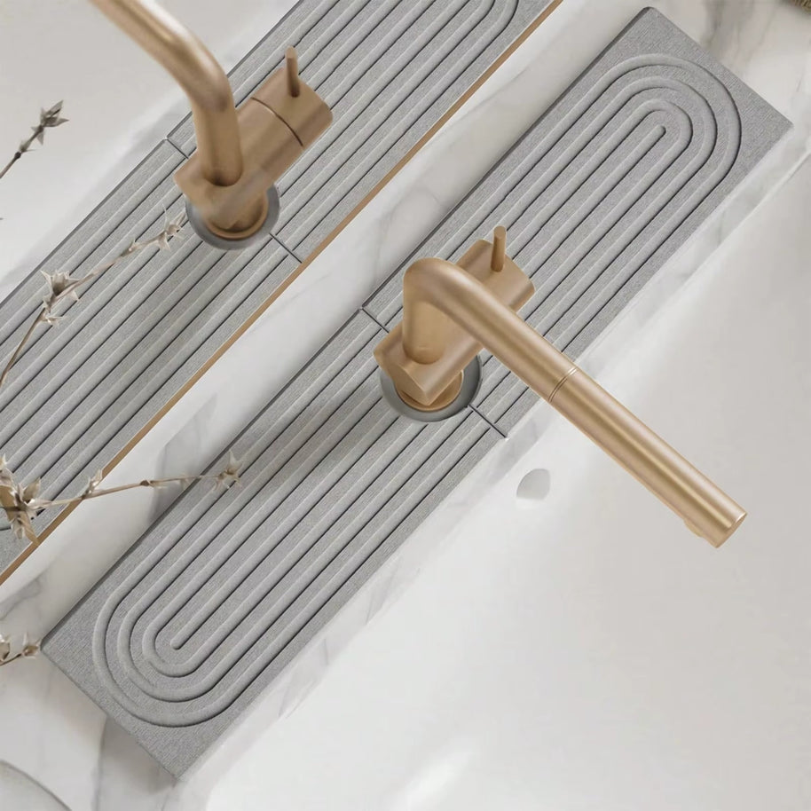 Super Absorbent Fast Drying Faucet Mat Diatom Mud Reusable Faucet Drain Pad Non-Slip Moisture-proof Counter Protector