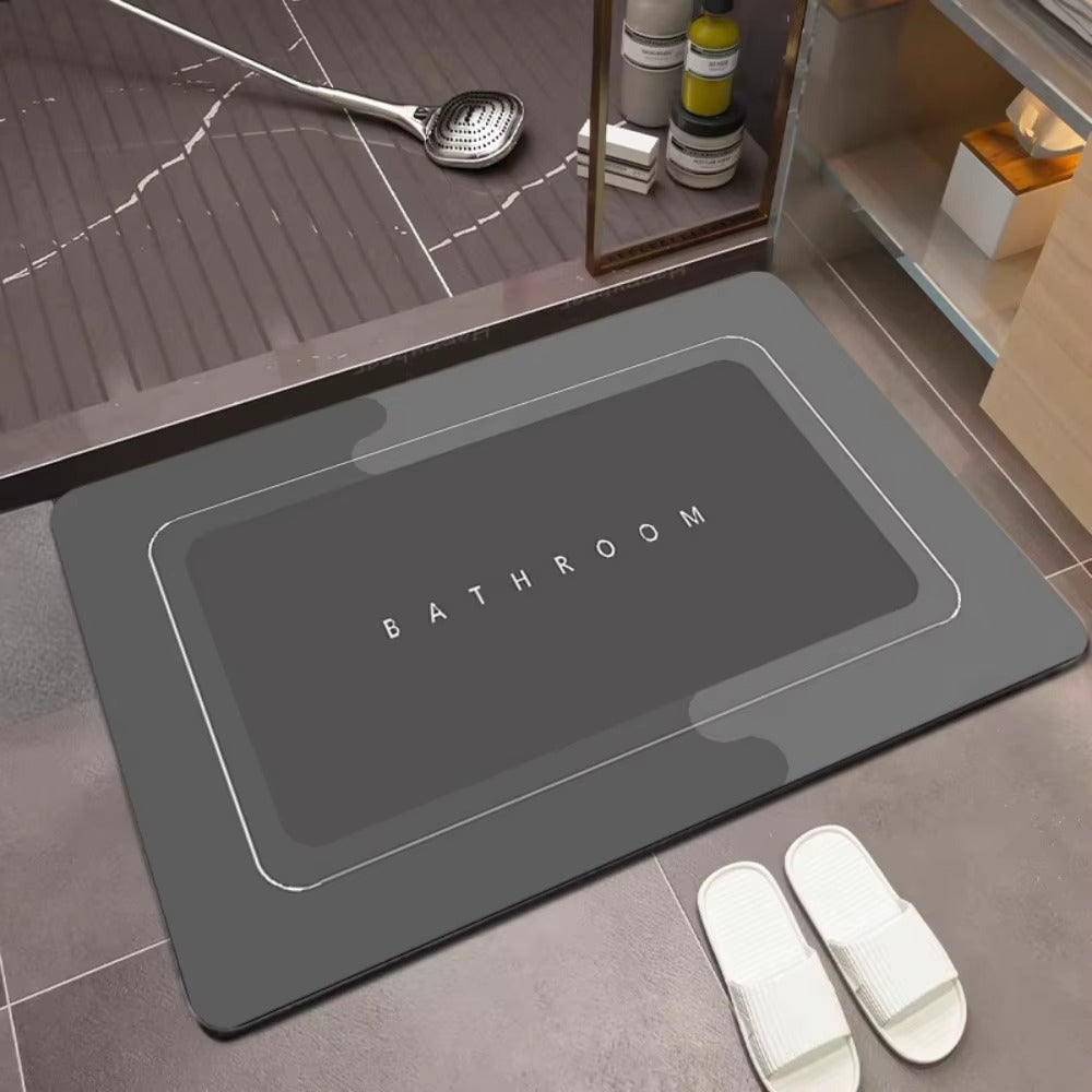 Bathroom Anti Slip Quick Dry Rug Cat Pattern Absorbent Wear Resistant Easy Clean Bath Mat Home Decor