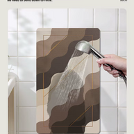 Diatomite Carpet Home Decor Bathroom Porch Imitation Marble Texture Absorbent, Non-Slip And Dirt-Resistant, Easy To Clean