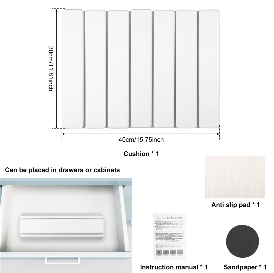 Kitchen Drying Mat Foldable Stone Dish Absorbent Drying Mat Nonslip Drying Pad Coffee Dish Drainer Mat Stone Kitchen Accessories