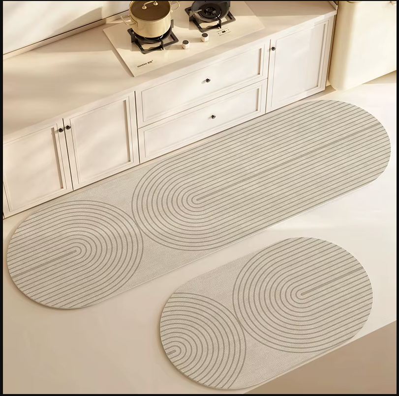 Super Absorbent Kitchen Floor Mat Long Diatomite Kitchen Rug Soft Washable Carpets Anti Slip Bathroom Entrance Doormat