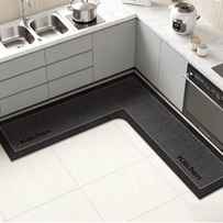 Diatomaceous earth kitchen mat L-shaped non-slip mat shower room doormat absorbent mat household doormat