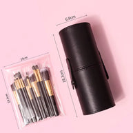 15 pieces Professional Vegan Wood Handle Makeup Brushes Set with storage bucket