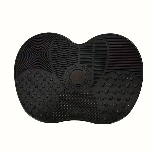 Handheld Silicone Makeup Brush Cleaning Pad - Gentle Makeup Brush Deep Cleaning, Portable Cleaning Tool with Suction Cup
