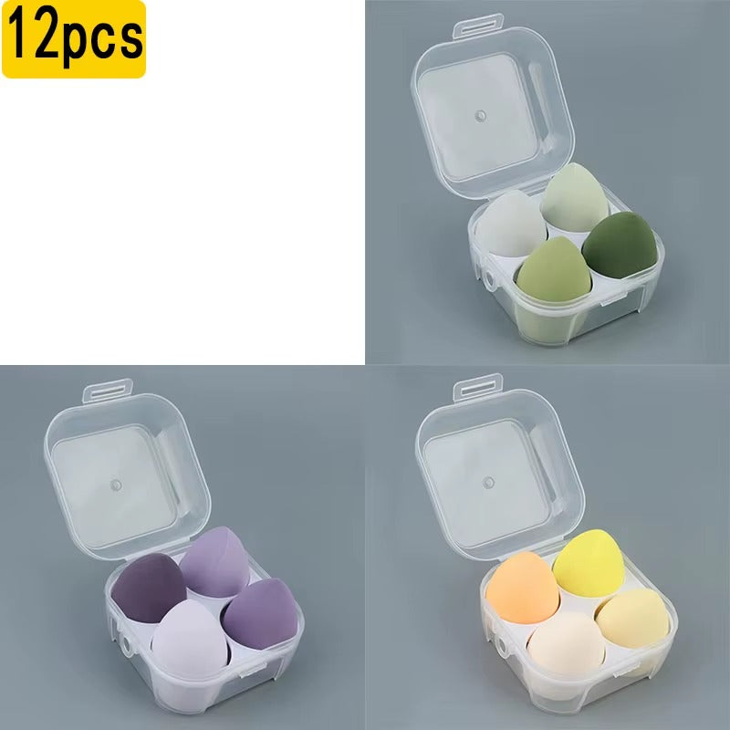 4-16 Pieces Makeup Sponge-Powder Puff Dry and Wet Combined Beauty Cosmetic Ball Foundation Powder Puff Bevel Cut Make Up Sponge Tools