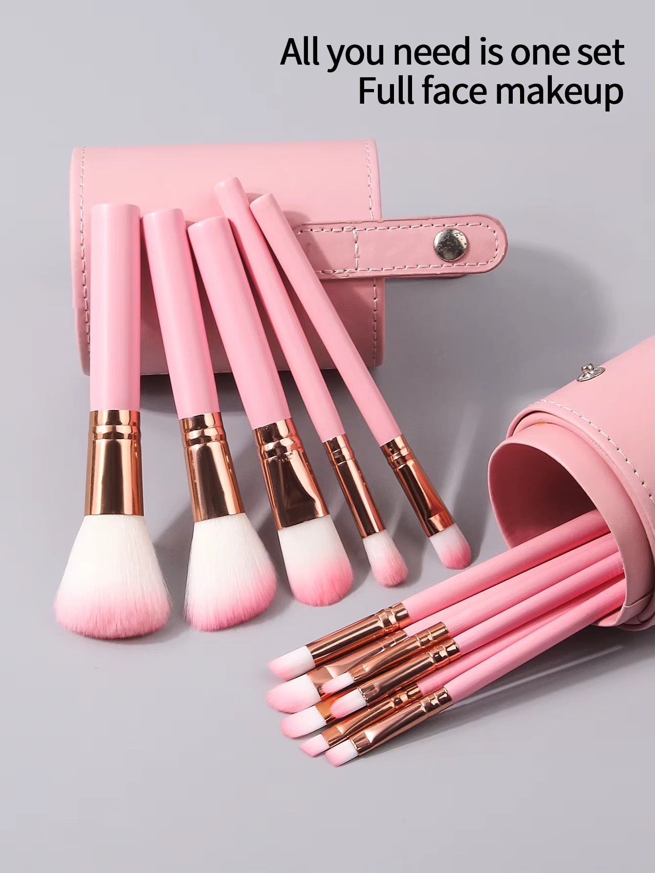 12 pieces multi-functional makeup brush set and large-capacity covered storage bucket