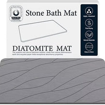 Quick Drying Stone Bath Mat, Diatomaceous Bathroom Mats Non Slip Stone, Quick Dry Diatomaceous Earth Bath Mat Super Absorbent