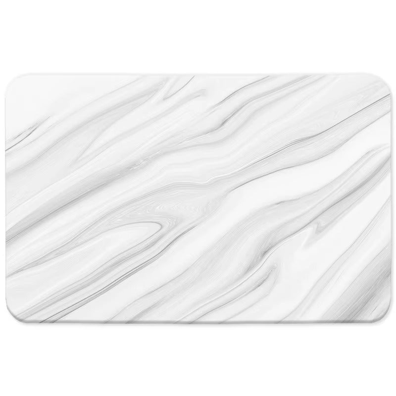 Diatomite Carpet Home Decor Bathroom Porch Imitation Marble Texture Absorbent, Non-Slip And Dirt-Resistant, Easy To Clean