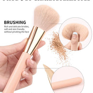 11 pieces High-End Professional Makeup Brushes Set with storage bucket - Blush Powder Eyeshadow Eyebrow Foundation Beauty Makeup Tool